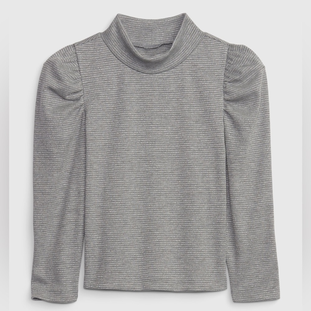 NWT Baby Gap Toddler Girls Long Puff Sleeve Rib T-Shirt 5 YRS